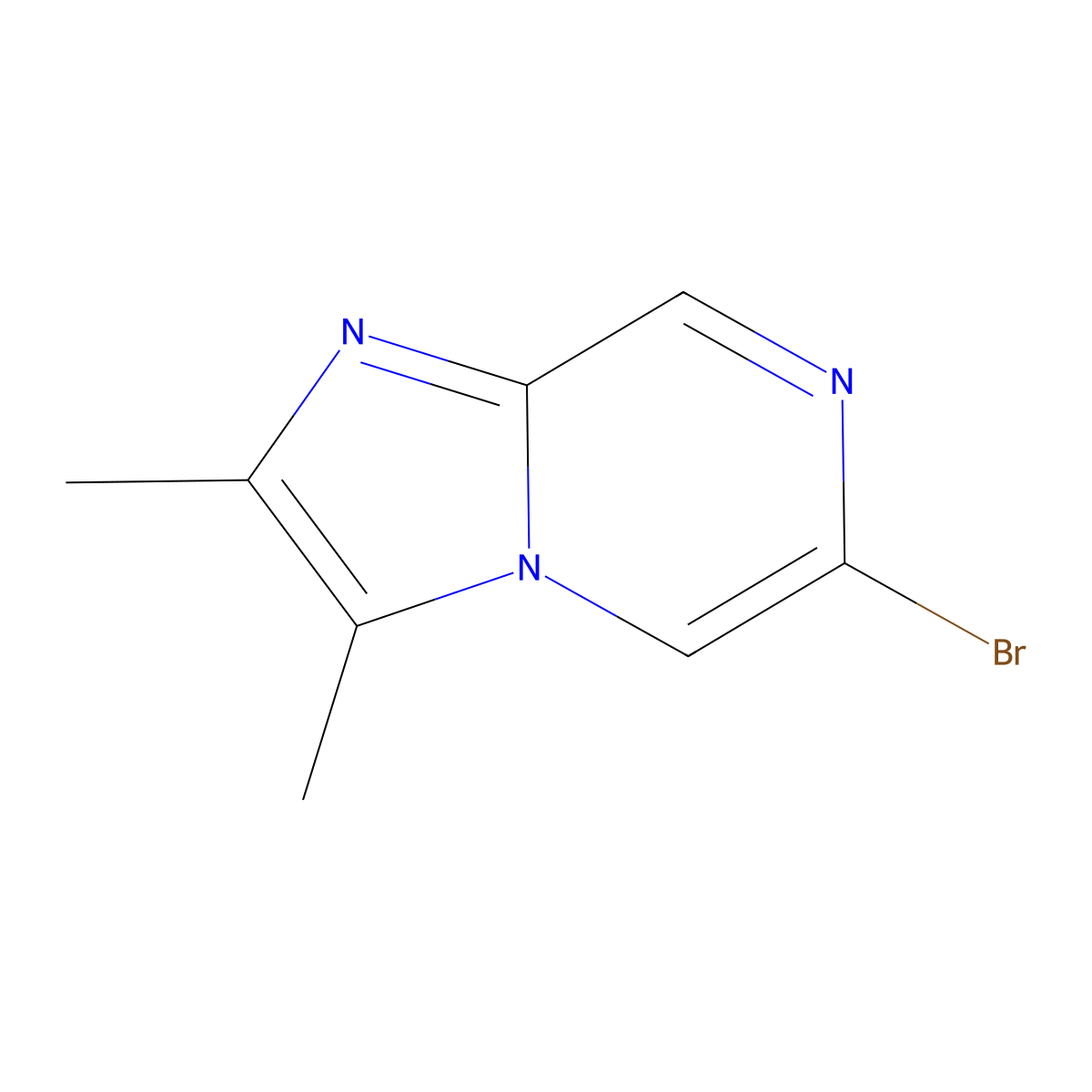 6-Bromo-2,3-dimethylimidazo[1,2-a]pyrazine molecular structure, CAS 1341034-59-0