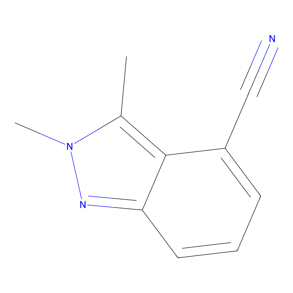 2,3-Dimethyl-2H-indazole-4-carbonitrile molecular structure, CAS 1341034-60-3
