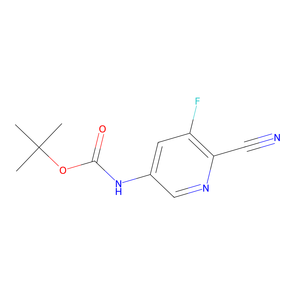 6-Cyano-5-fluoro-nicotinic acid tert-butyl ester molecular structure, CAS 1341034-64-7