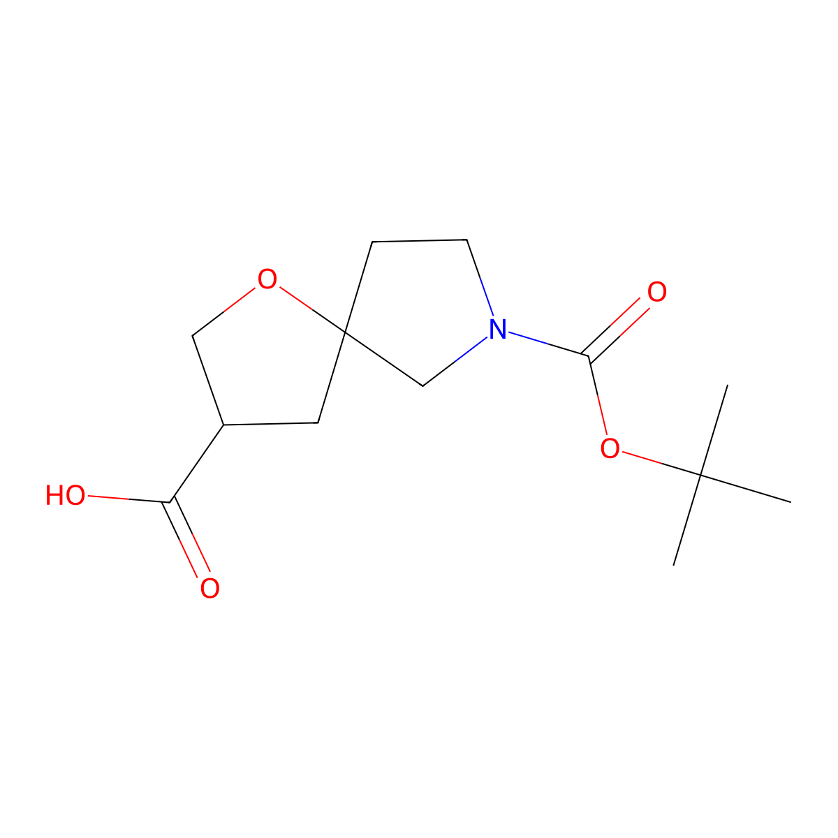 7-Boc-1-oxa-7-azaspiro[4.4]nonane-3-carboxylic Acid molecular structure, CAS 1341034-71-6