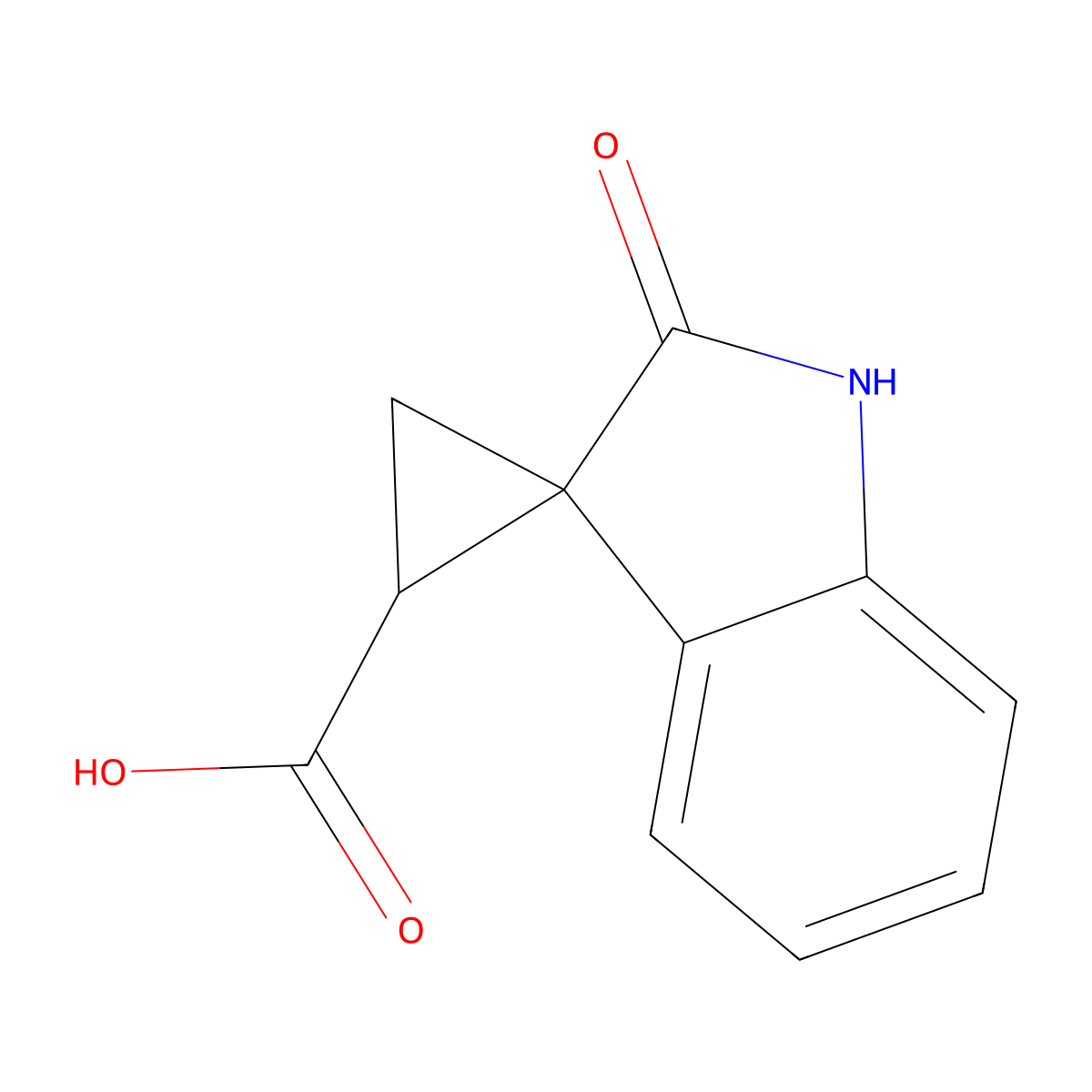 Racemic-(1R,2S)-2-Oxospiro[Cyclopropane-1,3-Indoline]-2-Carboxylic Acid molecular structure, CAS 1341035-02-6