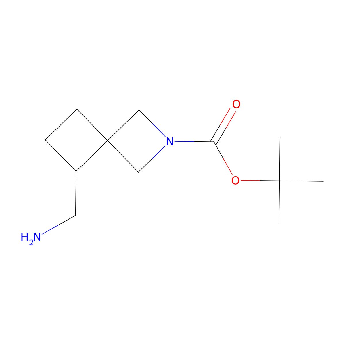 Tert-butyl 5-(aminomethyl)-2-azaspiro[3.3]heptane-2-carboxylate molecular structure, CAS 1341035-32-2