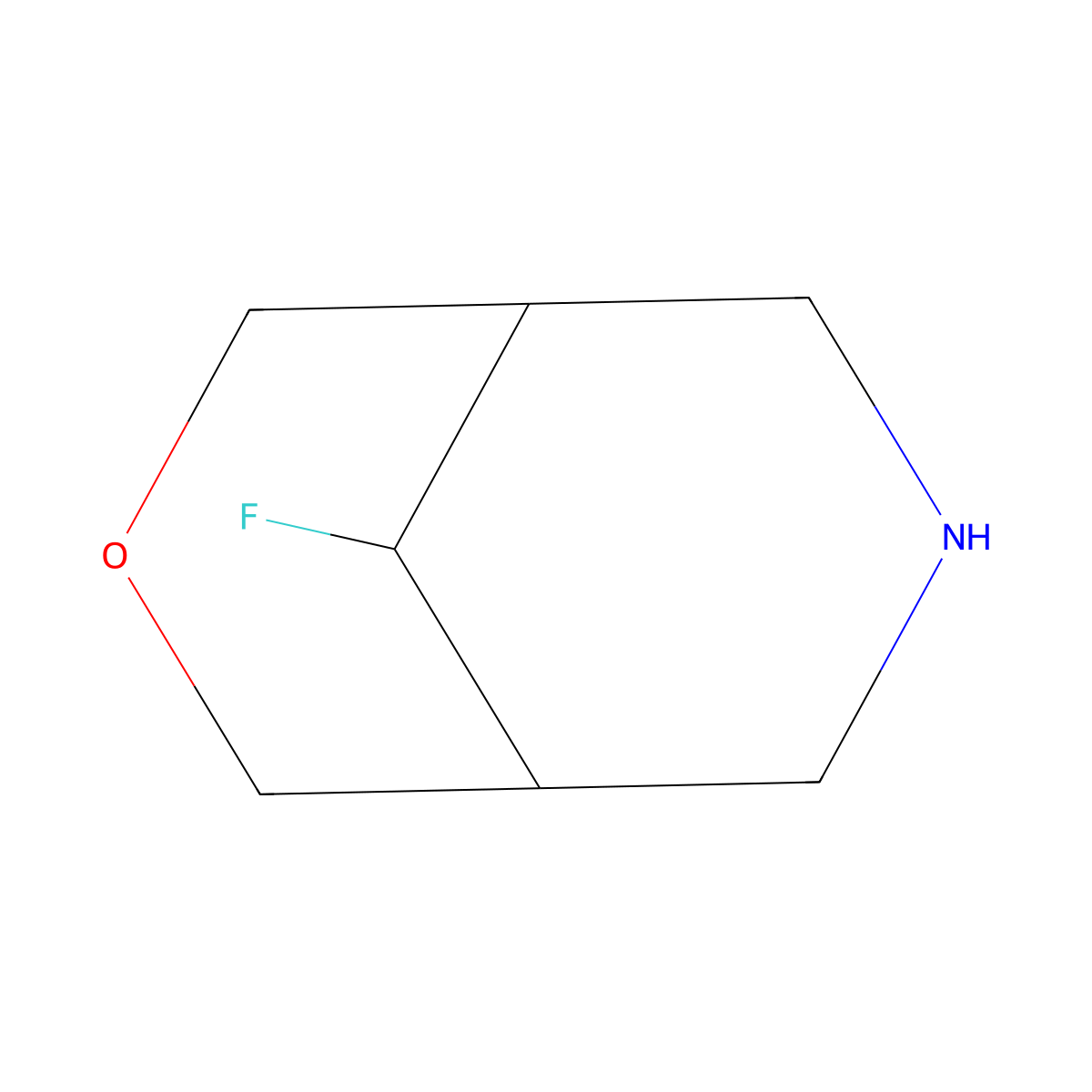 9-Fluoro-3-oxa-7-azabicyclo[3.3.1]nonane molecular structure, CAS 1341035-38-8