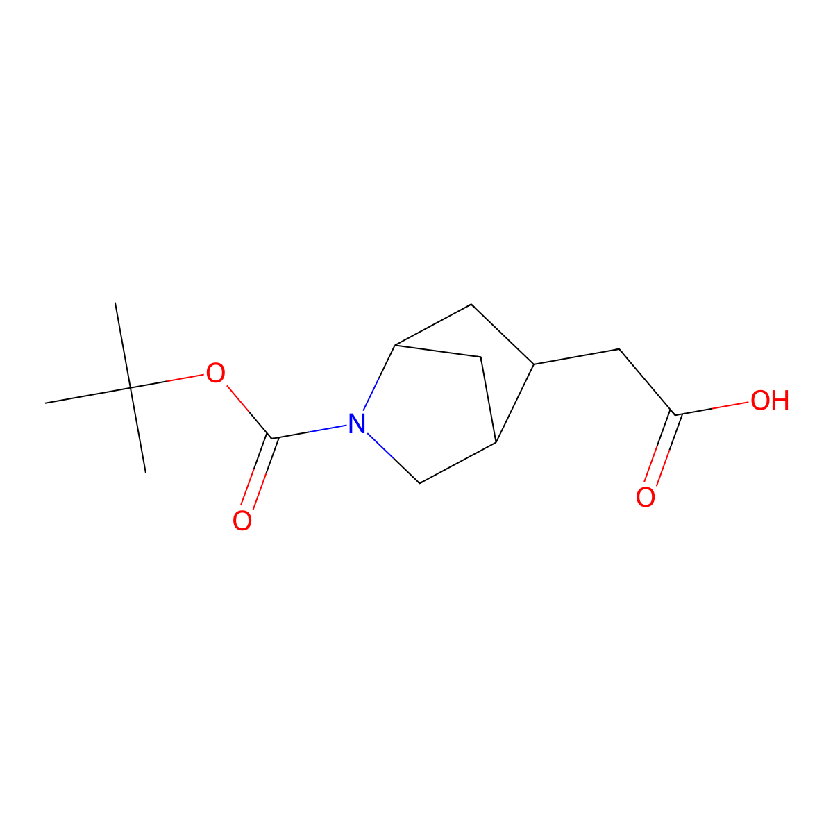 2-{2-[(Tert-butoxy)carbonyl]-2-azabicyclo[2.2.1]heptan-5-yl}acetic acid molecular structure, CAS 1341035-53-7