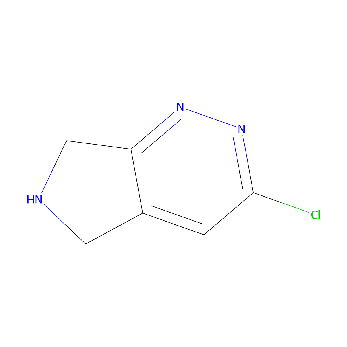 3-Chloro-6,7-dihydro-5H-pyrrolo[3,4-c]pyridazine molecular structure, CAS 1341035-79-7