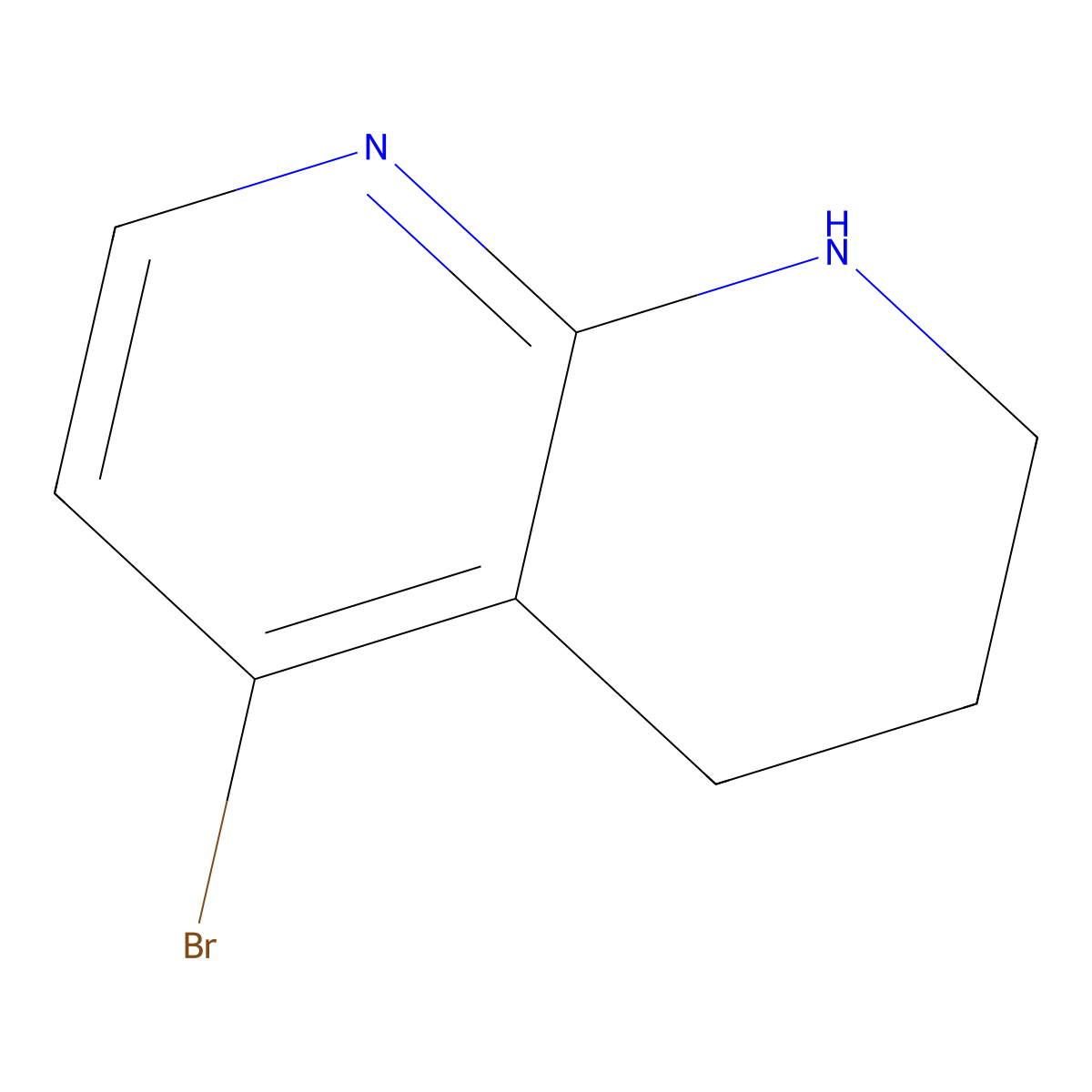 5-Bromo-1,2,3,4-tetrahydro-1,8-naphthyridine molecular structure, CAS 1341035-81-1