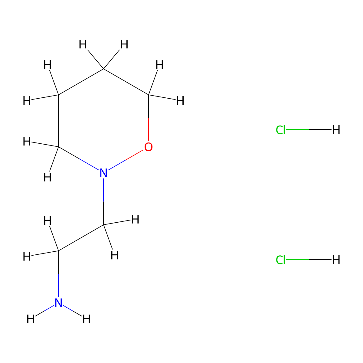 2-Morpholinoethanamine 2HCl molecular structure, CAS 1341036-14-3