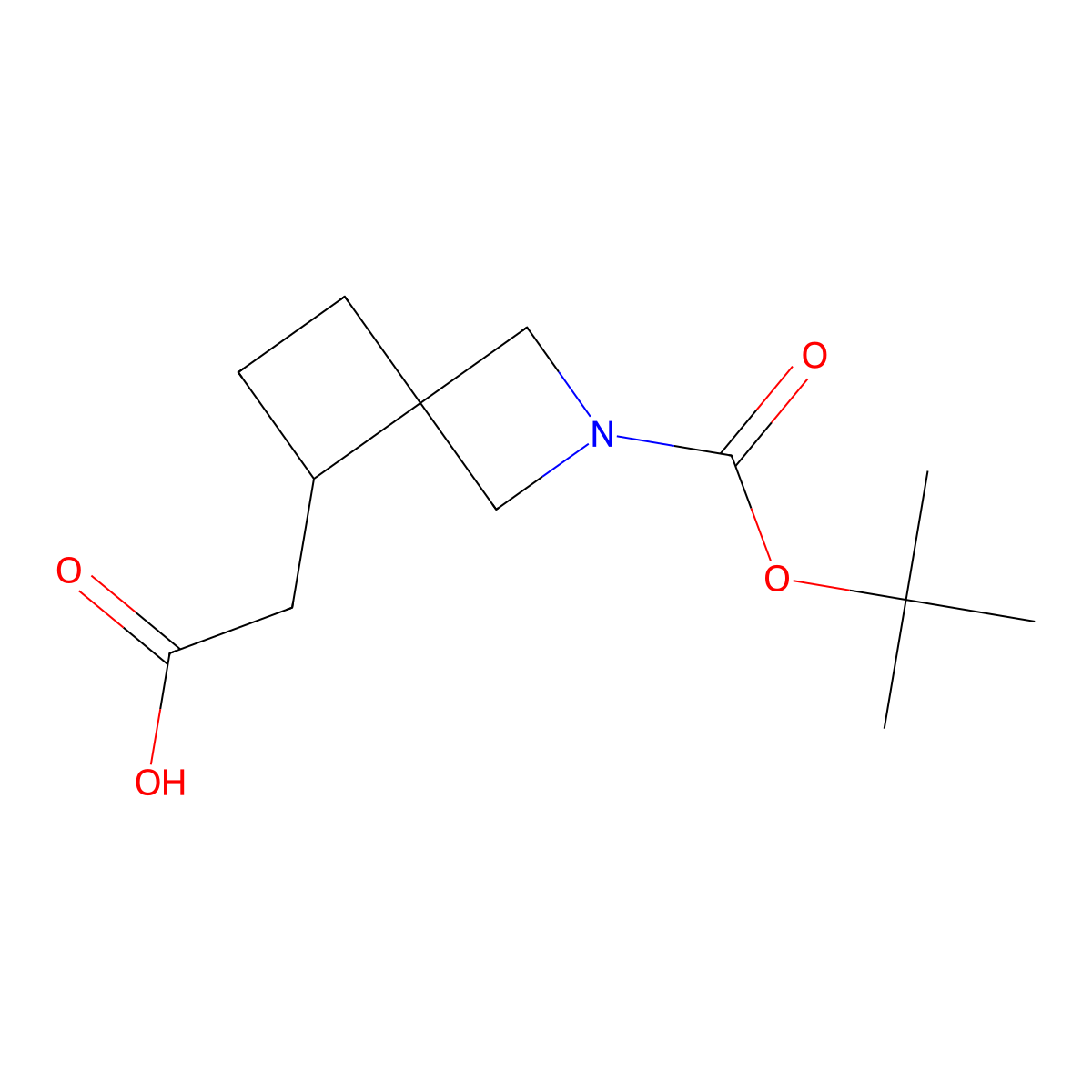 2-(2-(Tert-butoxycarbonyl)-2-azaspiro[3.3]heptan-5-yl)acetic acid molecular structure, CAS 1341036-18-7