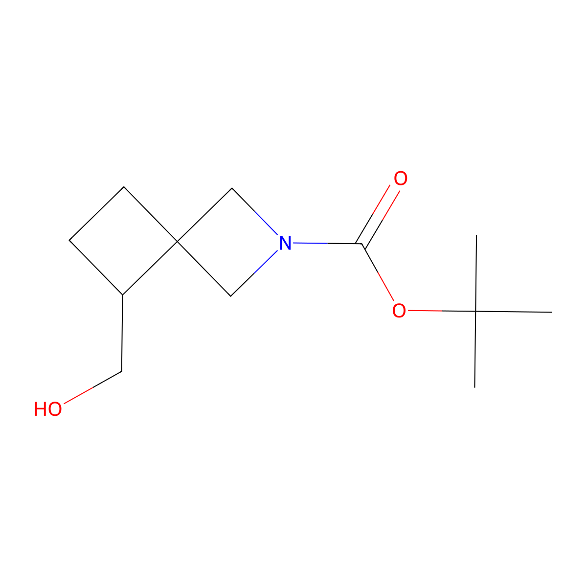 Tert-butyl 5-(hydroxymethyl)-2-azaspiro[3.3]heptane-2-carboxylate molecular structure, CAS 1341036-42-7