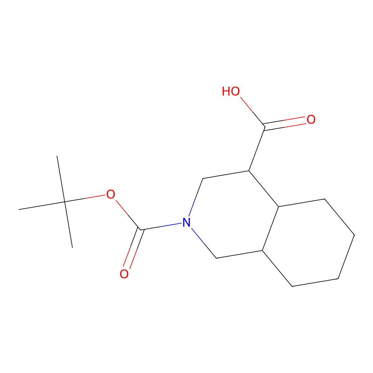 Racemic-(4R,4aR,8aS)-2-(tert-butoxycarbonyl)decahydroisoquinoline-4-carboxylic acid molecular structure, CAS 1341036-70-1
