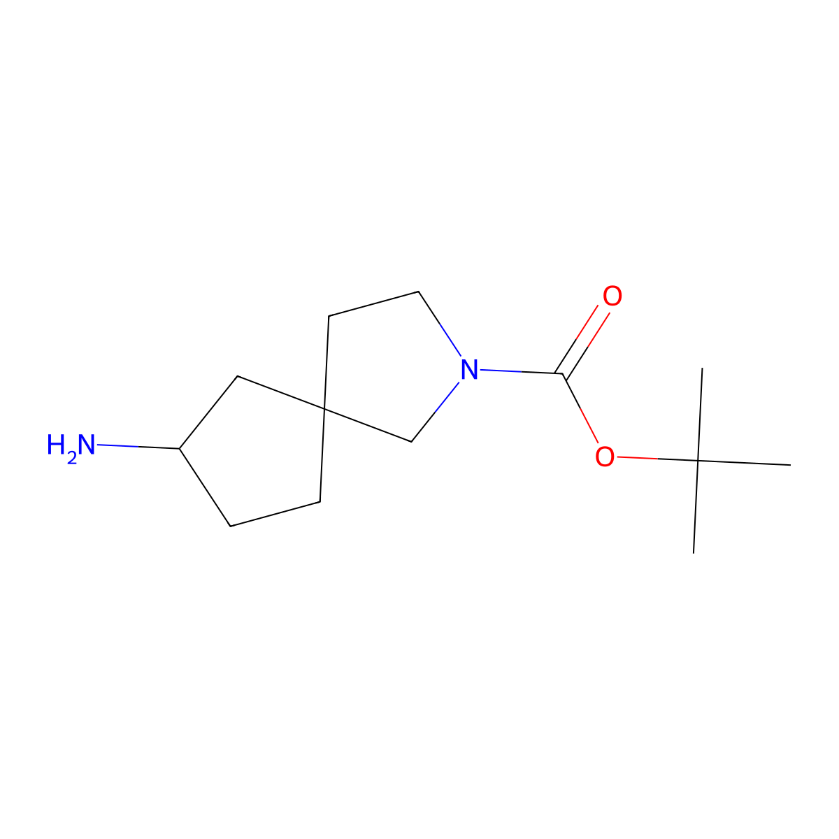 tert-Butyl 7-amino-2-azaspiro[4.4]nonane-2-carboxylate molecular structure, CAS 1341037-08-8