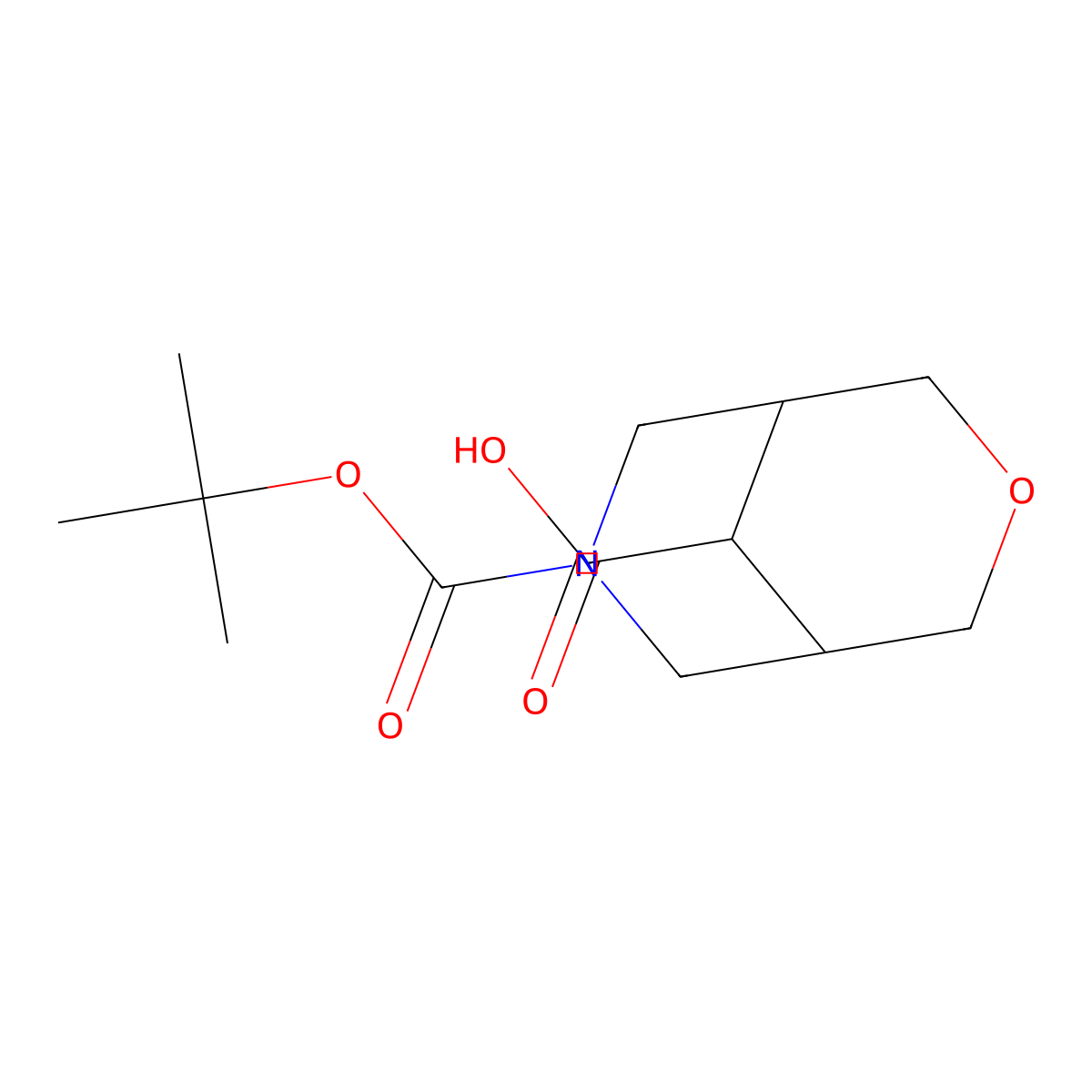 7-[(Tert-butoxy)carbonyl]-3-oxa-7-azabicyclo[3.3.1]nonane-9-carboxylic acid molecular structure, CAS 1341037-51-1