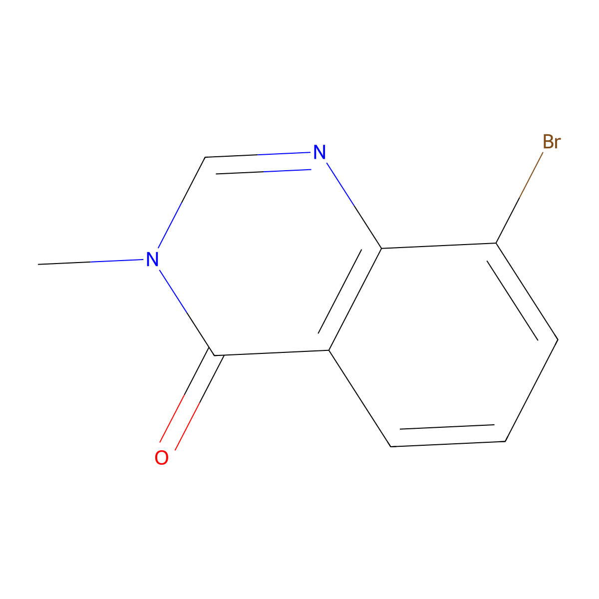 8-Bromo-3-methylquinazolin-4(3H)-one molecular structure, CAS 1341038-12-7