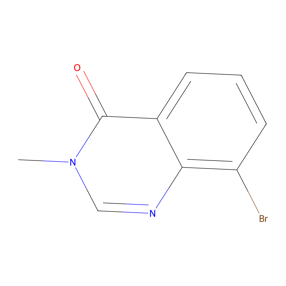 8-Bromo-3-methylquinazolin-4(3H)-one molecular structure, CAS 1341038-12-7