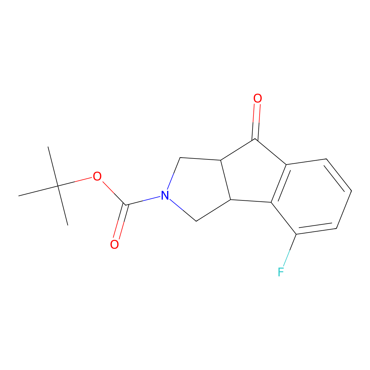 tert-butyl (3aR,8bR)-8-fluoro-4-oxo-1,3,3a,8b-tetrahydroindeno[1,2-c]pyrrole-2-carboxylate molecular structure, CAS 1341038-77-4