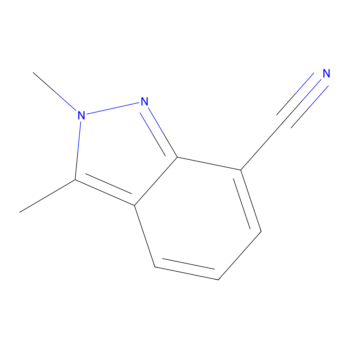 2,3-Dimethyl-2H-indazole-7-carbonitrile molecular structure, CAS 1341038-80-9