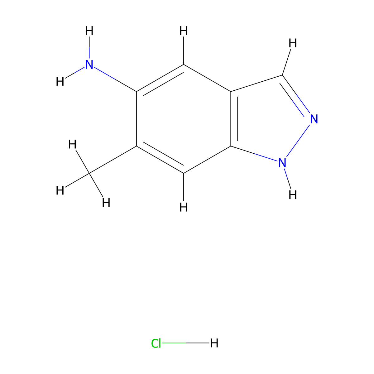 6-Methyl-1H-indazol-5-amine hydrochloride molecular structure, CAS 1341038-84-3
