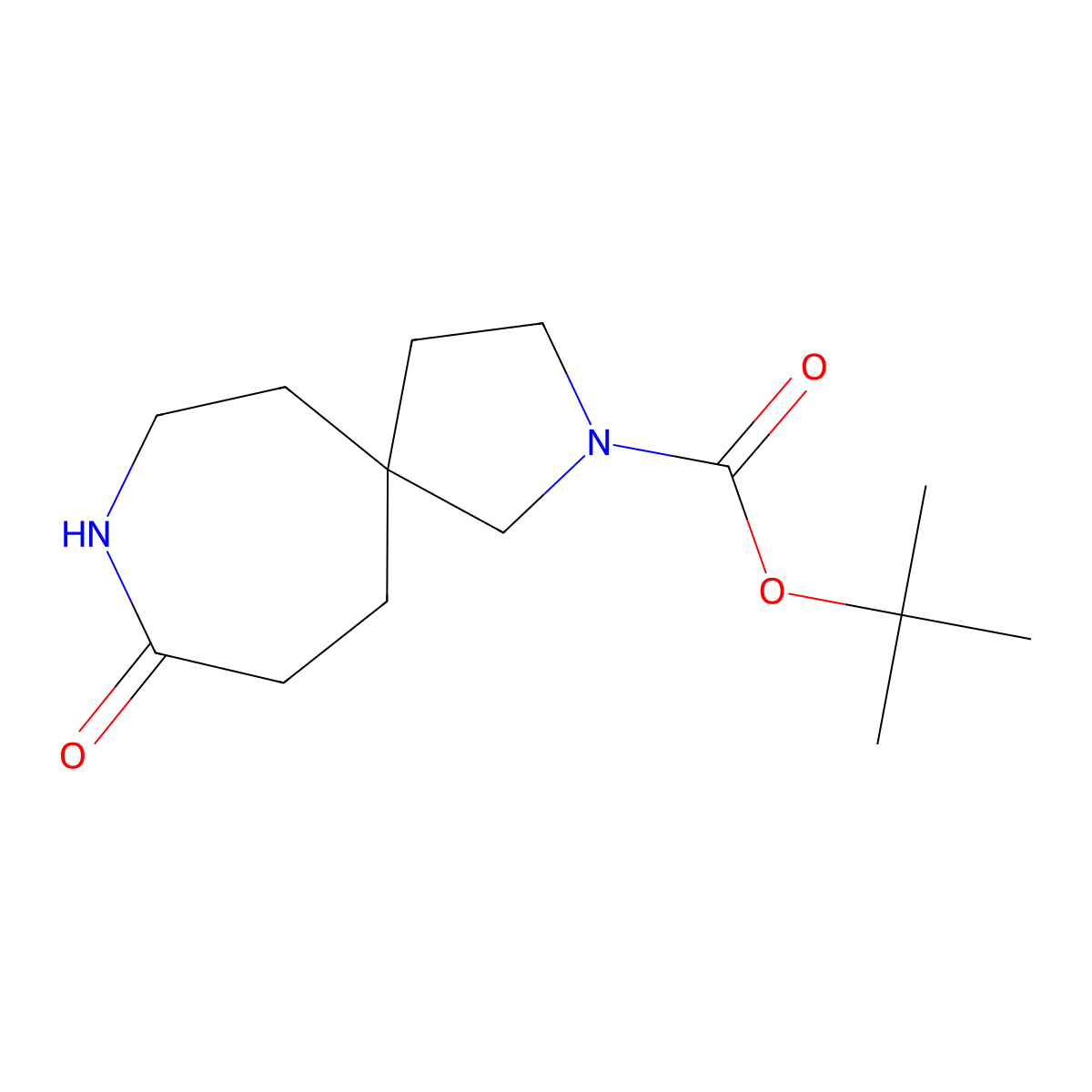tert-Butyl 9-oxo-2,8-diazaspiro[4.6]undecane-2-carboxylate molecular structure, CAS 1341039-06-2