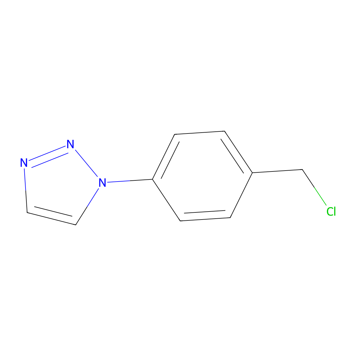 1-(4-(Chloromethyl)phenyl)-1H-1,2,3-triazole molecular structure, CAS 1341039-29-9