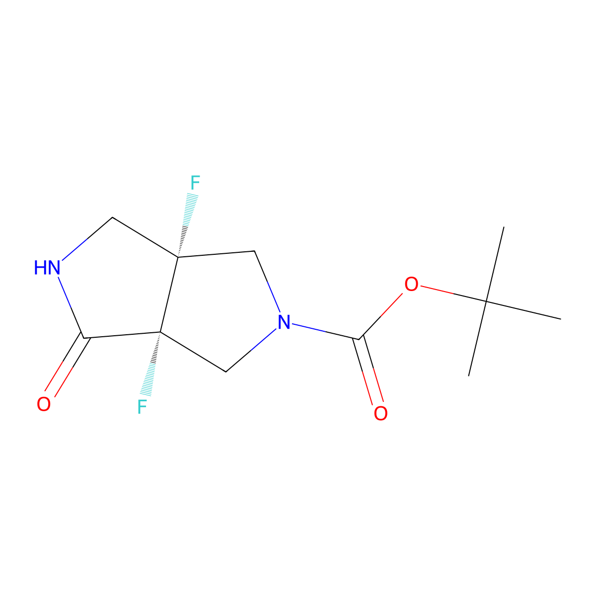 Cis-Tert-Butyl 3A,6A-Difluoro-4-Oxohexahydropyrrolo[3,4-C]Pyrrole-2(1H)-Carboxylate molecular structure, CAS 1341039-32-4