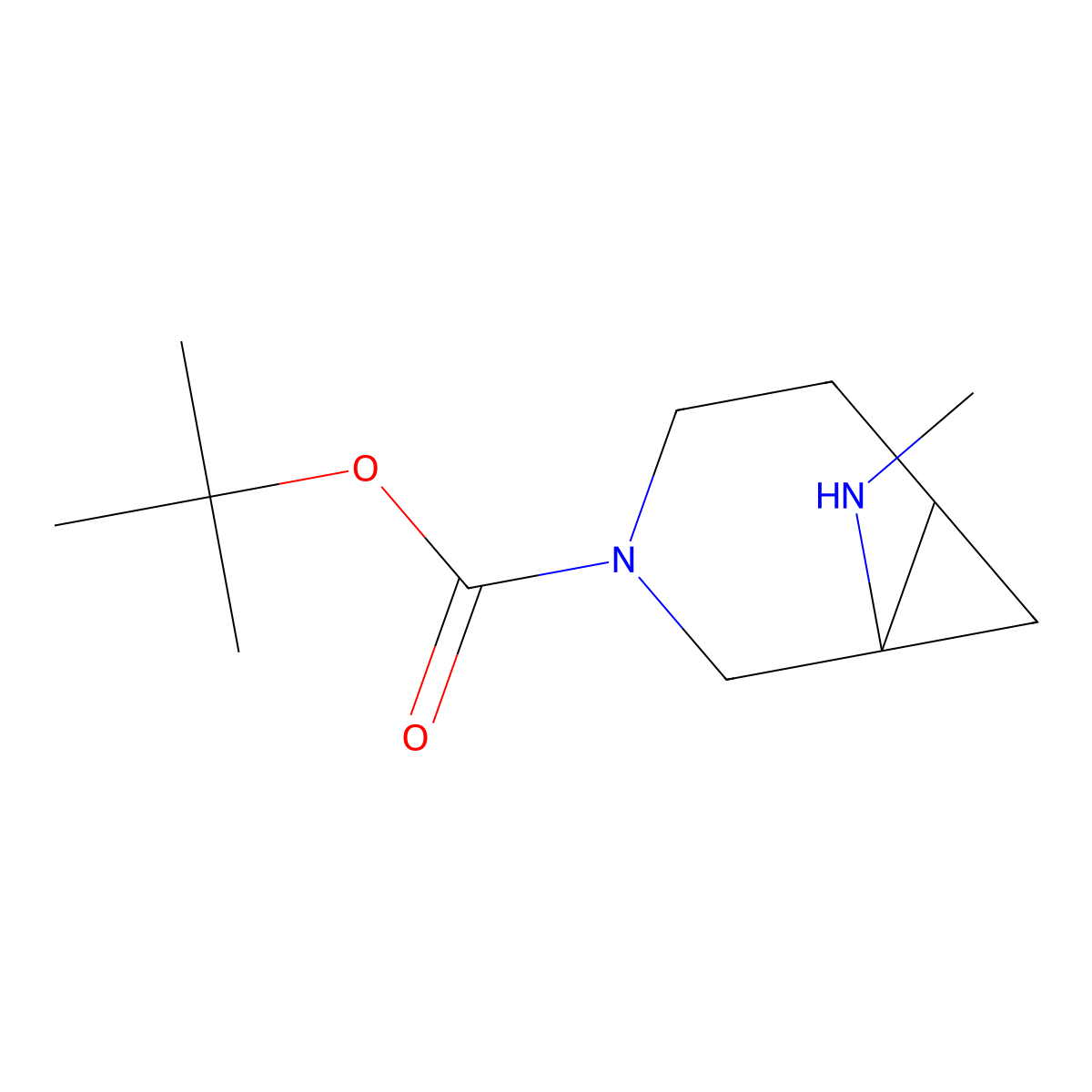 Tert-butyl 1-(methylamino)-3-azabicyclo[4.1.0]heptane-3-carboxylate molecular structure, CAS 1341039-52-8