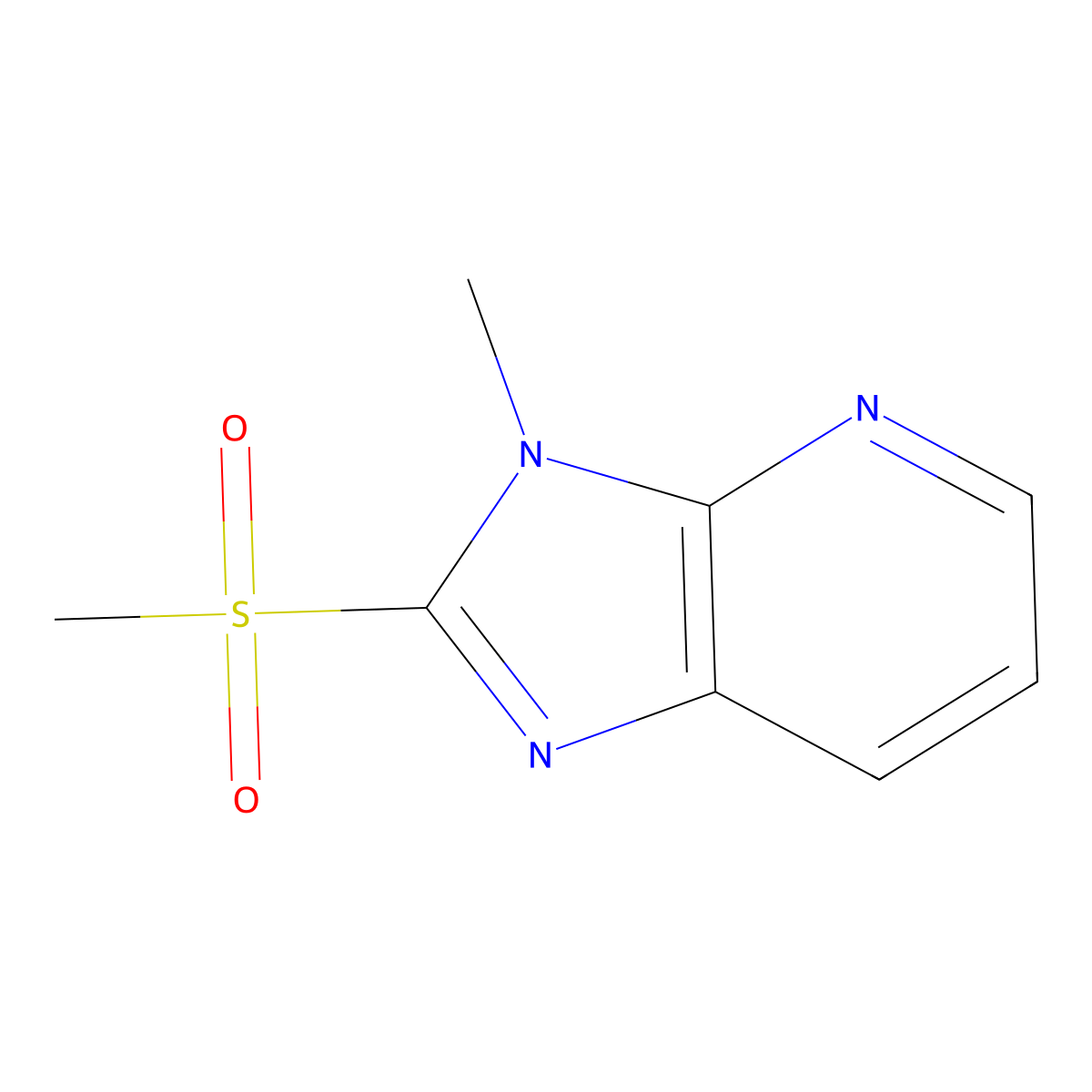 3-Methyl-2-(methylsulfonyl)-3H-imidazo[4,5-b]pyridine molecular structure, CAS 1341039-98-2