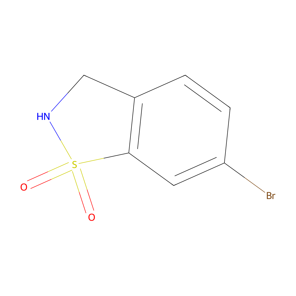 6-Bromo-2,3-dihydrobenzo[d]isothiazole 1,1-dioxide molecular structure, CAS 1341040-15-0