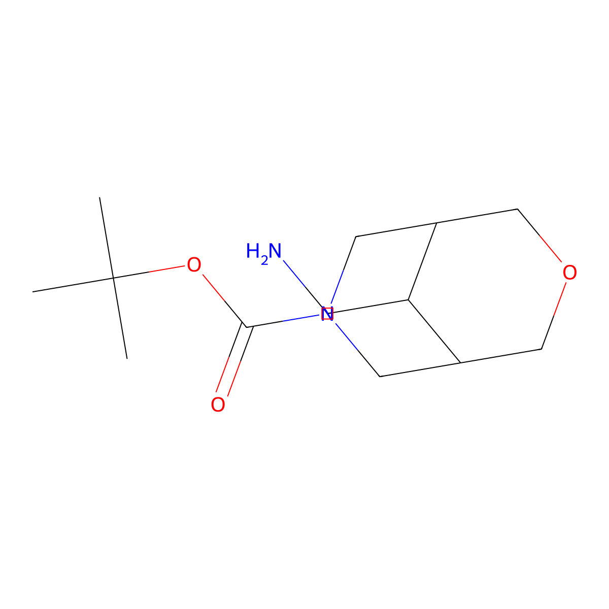 Tert-butyl 9-(aminomethyl)-3-oxa-7-azabicyclo[3.3.1]nonane-7-carboxylate molecular structure, CAS 1341040-22-9
