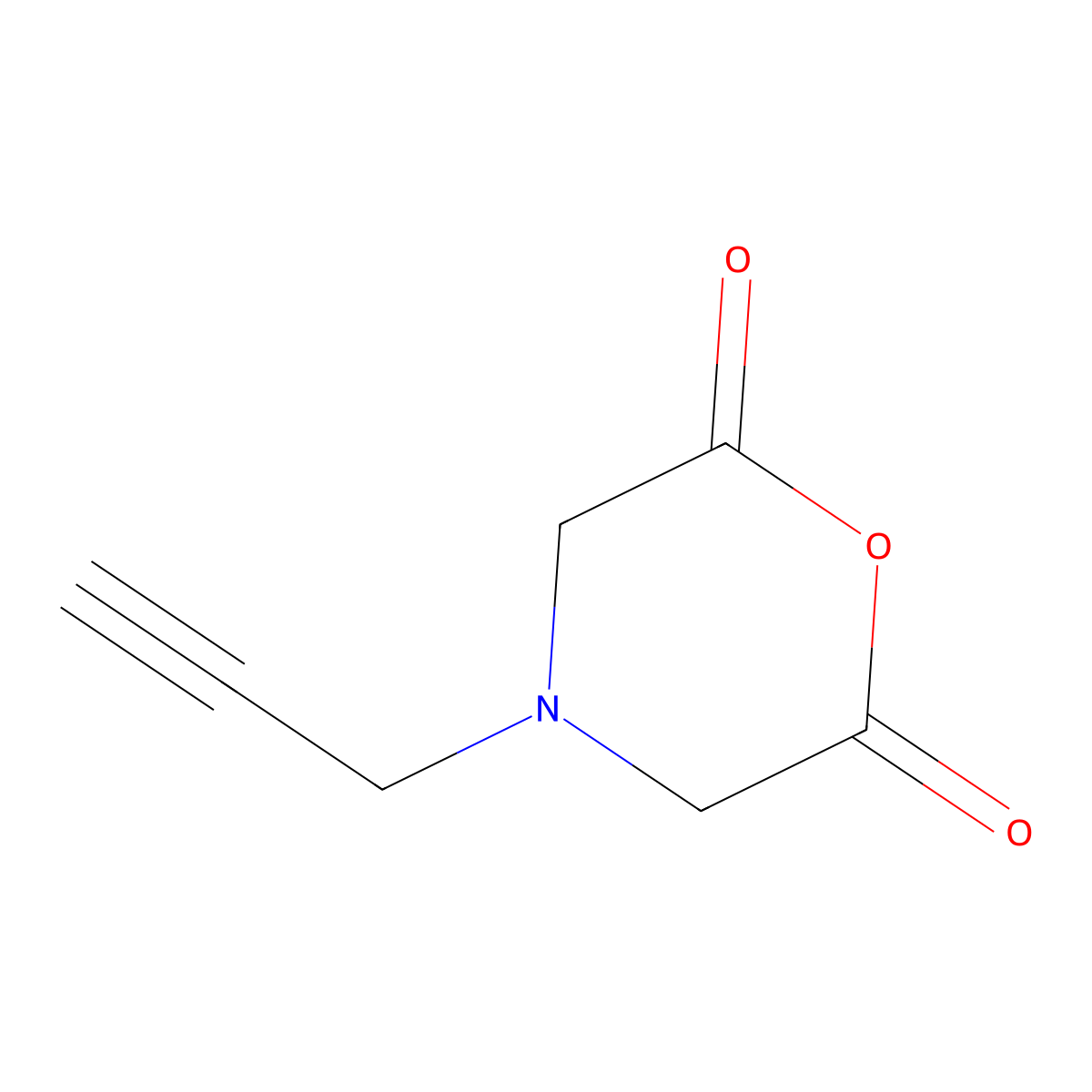 4-(Prop-2-yn-1-yl)morpholine-2,6-dione molecular structure, CAS 1341040-62-7