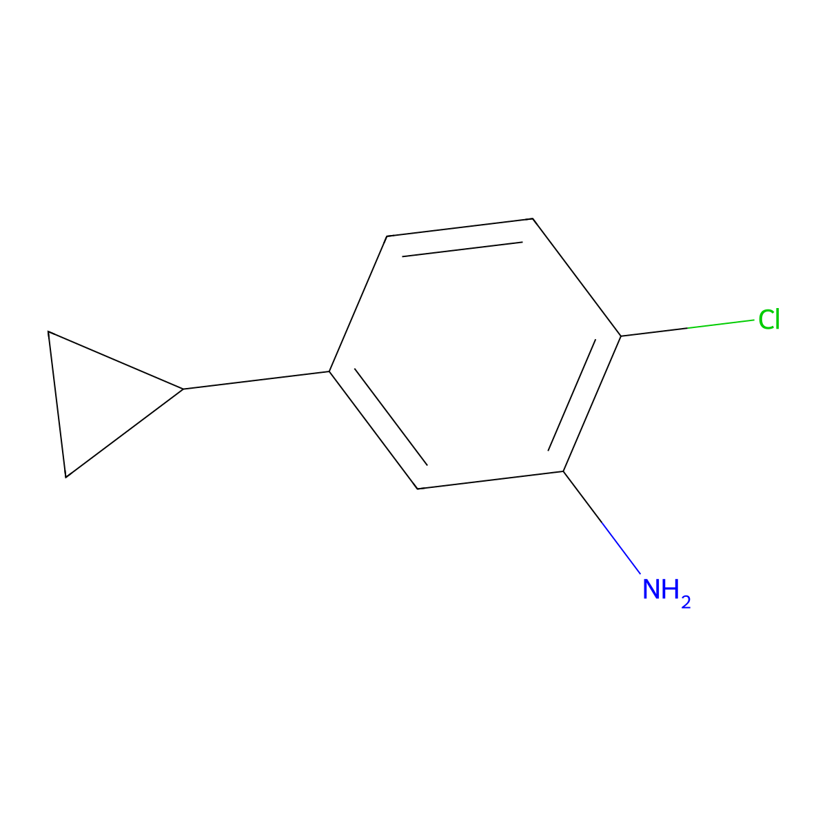 2-Chloro-5-cyclopropylaniline molecular structure, CAS 1341041-26-6