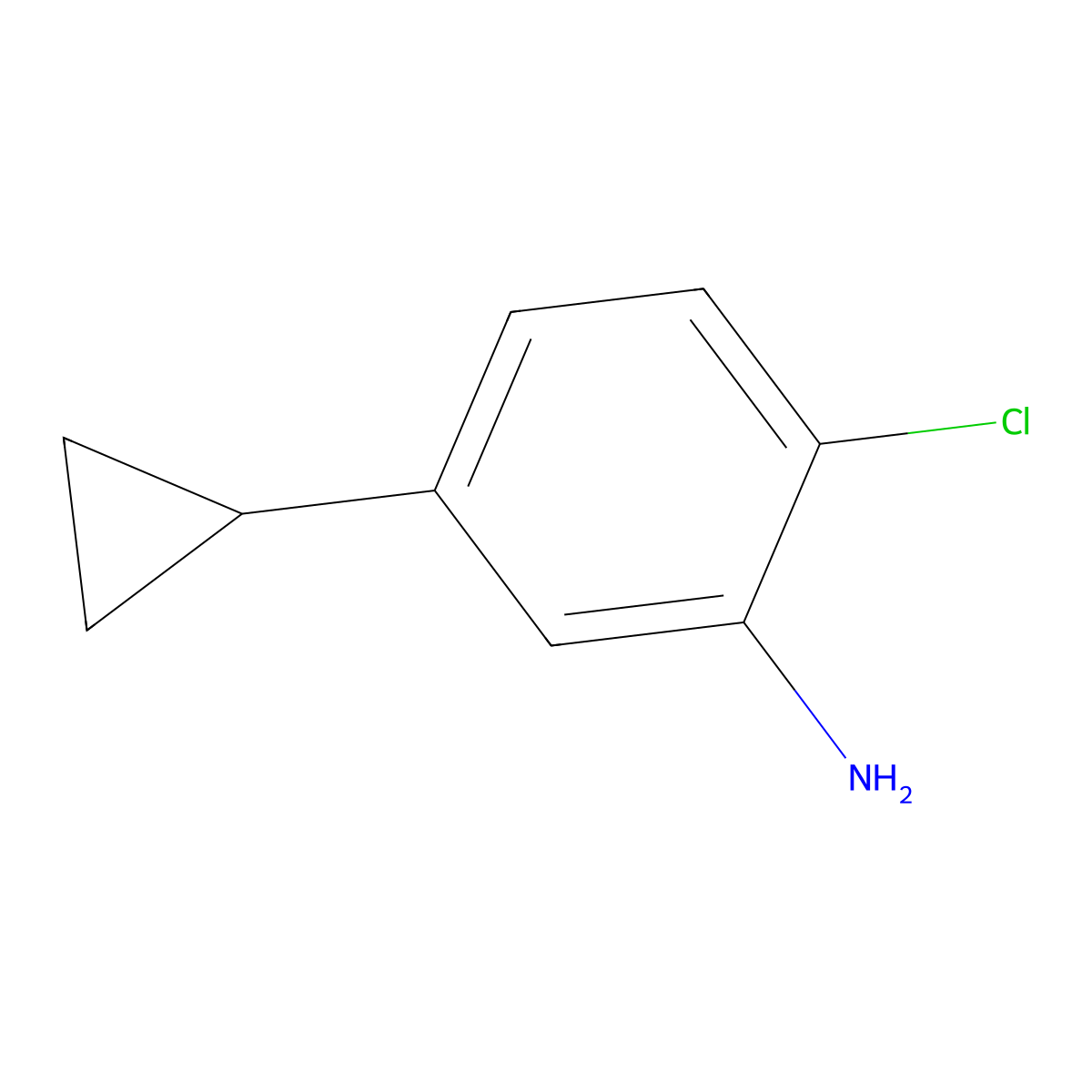 2-Chloro-5-cyclopropylaniline molecular structure, CAS 1341041-26-6