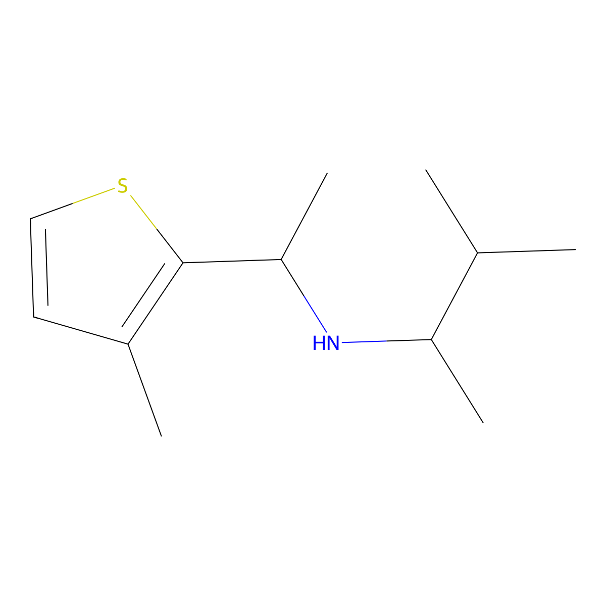 (3-Methylbutan-2-yl)[1-(3-methylthiophen-2-yl)ethyl]amine molecular structure, CAS 1341050-41-6