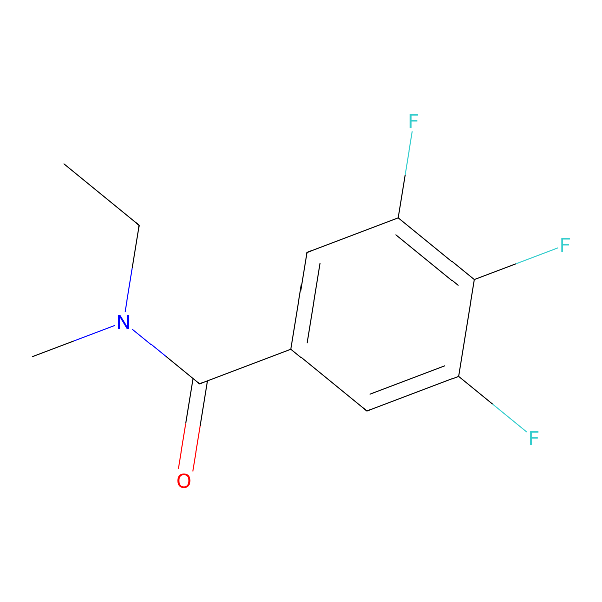 N-ethyl-3,4,5-trifluoro-N-methylbenzamide molecular structure, CAS 1341050-80-3