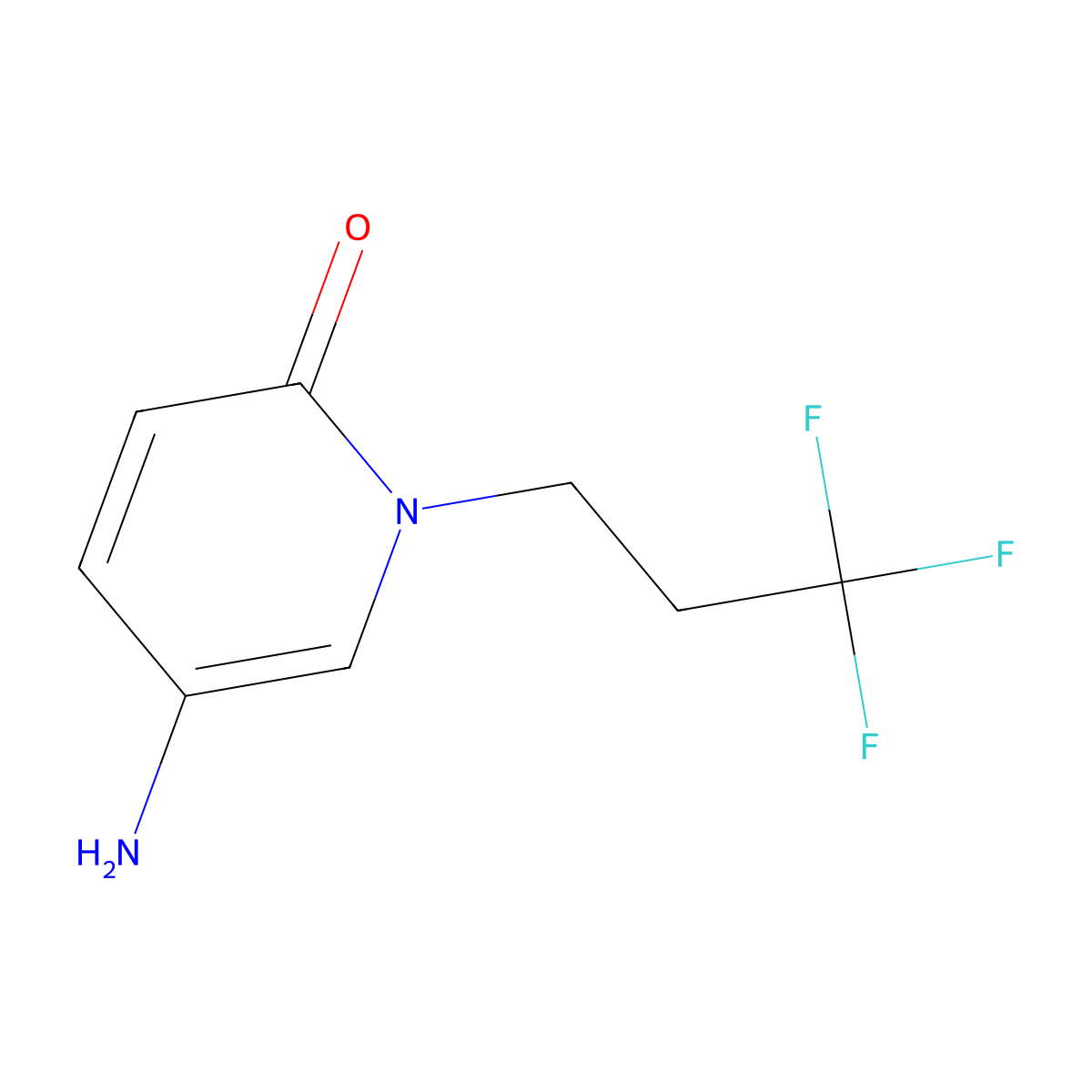 5-Amino-1-(3,3,3-trifluoropropyl)-1,2-dihydropyridin-2-one molecular structure, CAS 1341052-48-9