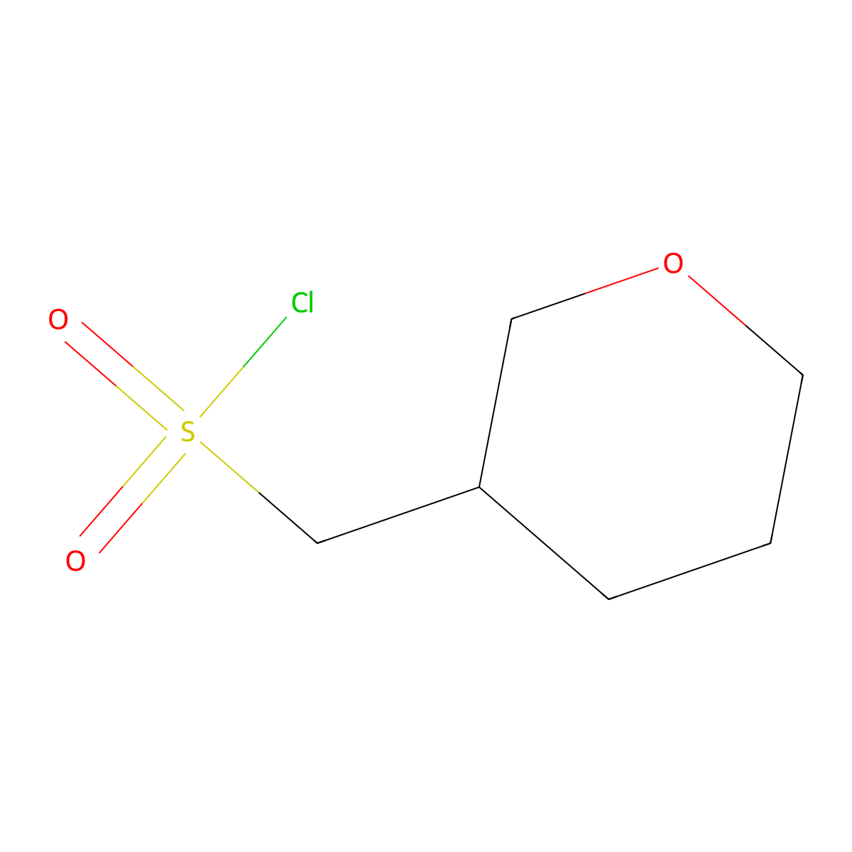 Oxan-3-ylmethanesulfonyl chloride molecular structure, CAS 1341053-94-8
