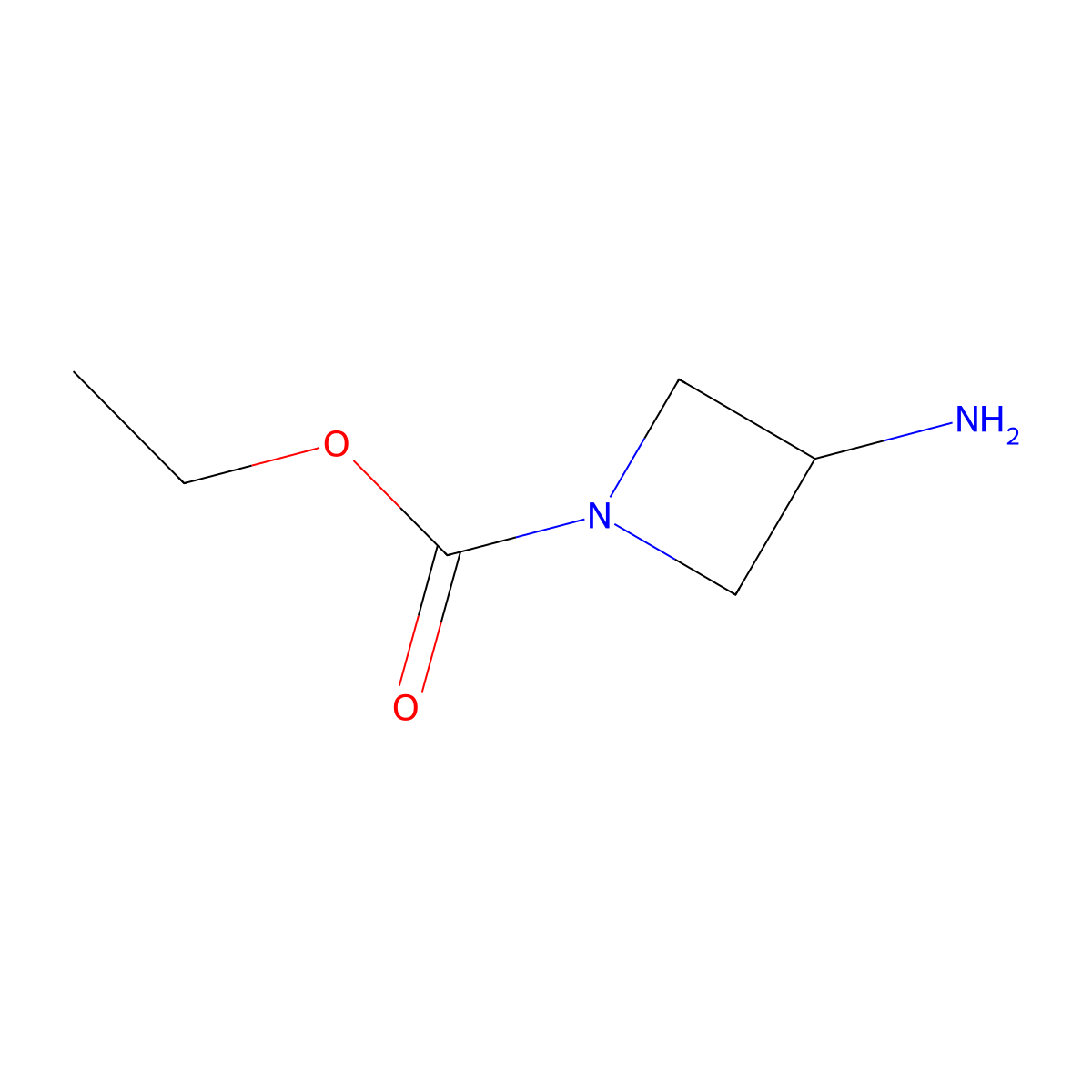 Ethyl 3-aminoazetidine-1-carboxylate molecular structure, CAS 1341056-33-4