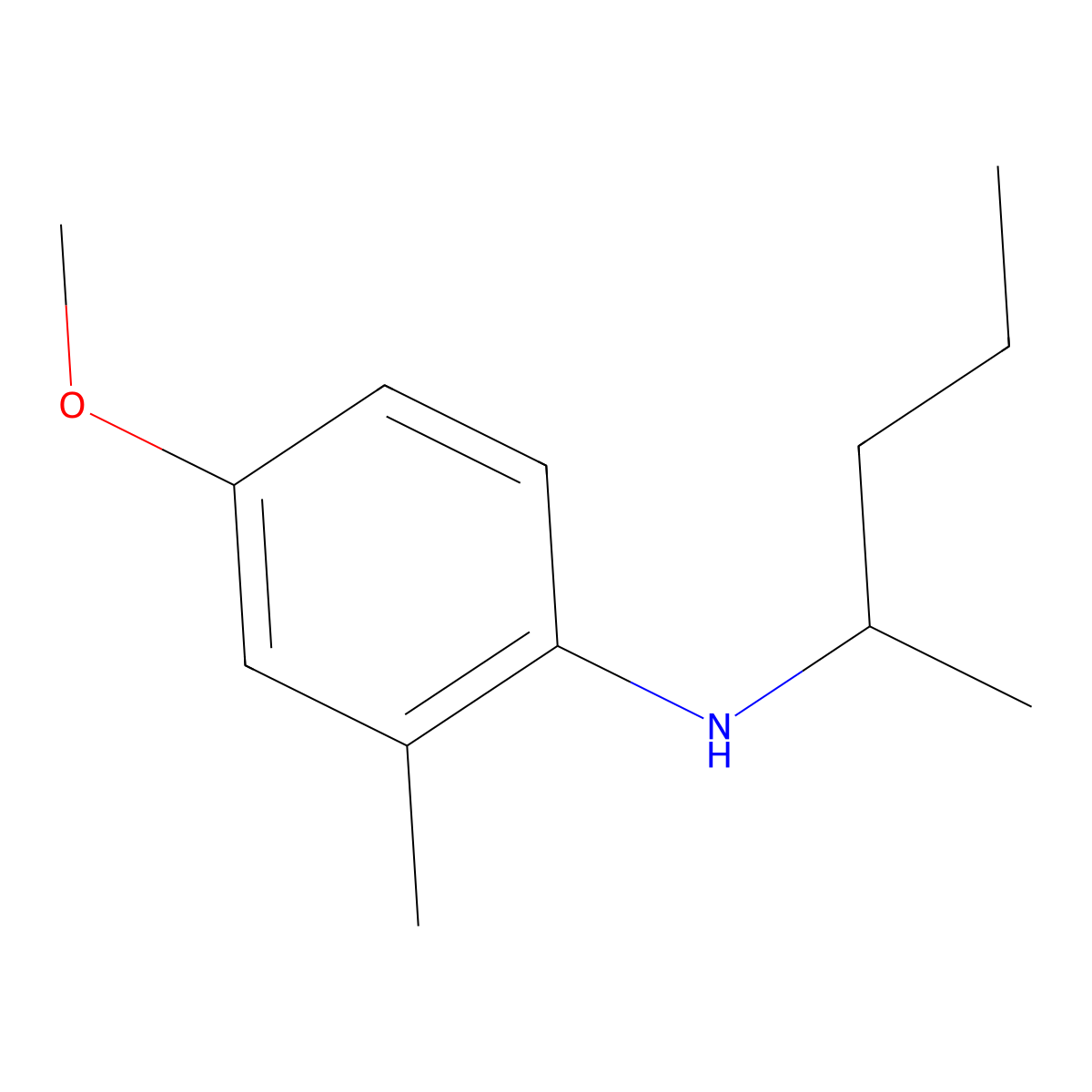 4-Methoxy-2-methyl-N-(pentan-2-yl)aniline molecular structure, CAS 1341058-91-0