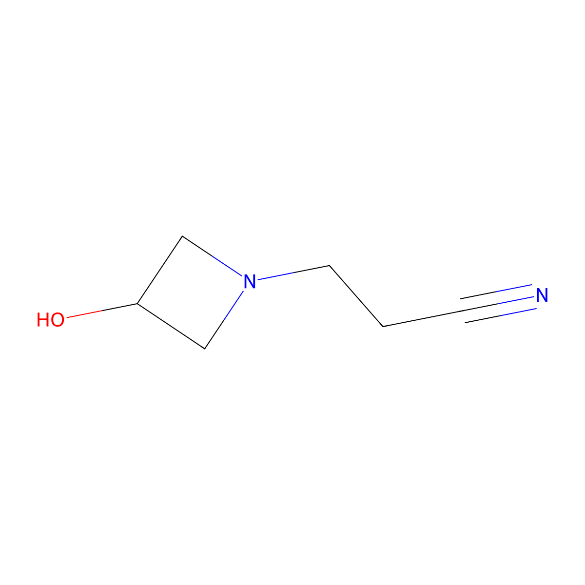 3-(3-Hydroxyazetidin-1-yl)propanenitrile molecular structure, CAS 1341063-03-3