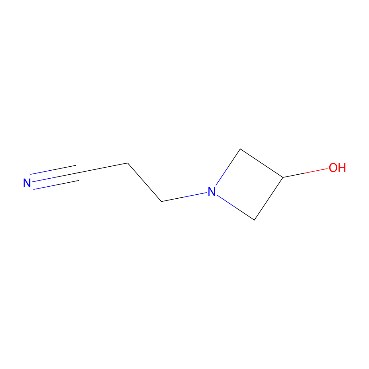 3-(3-Hydroxyazetidin-1-yl)propanenitrile molecular structure, CAS 1341063-03-3