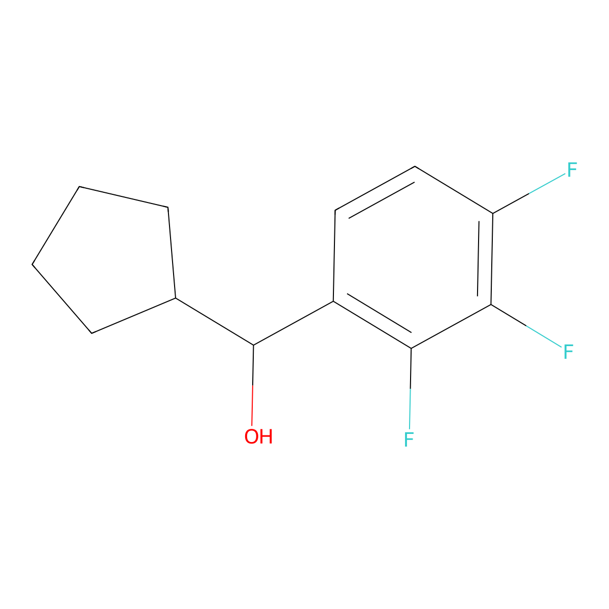 alpha-Cyclopentyl-2,3,4-trifluorobenZenemethanol molecular structure, CAS 1341064-73-0