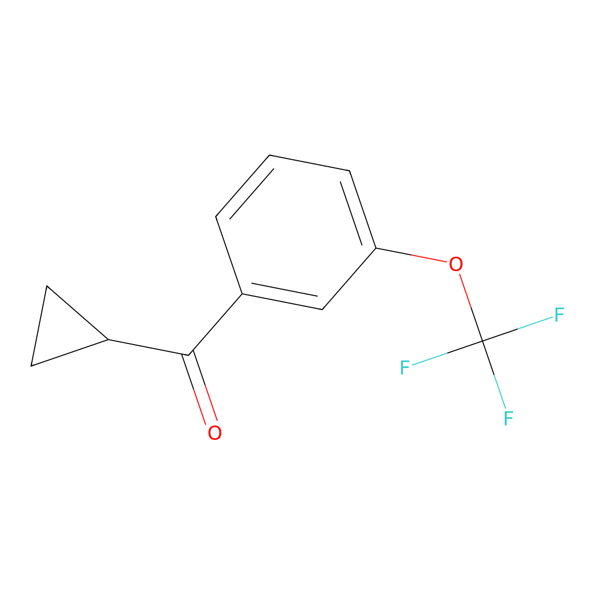 Cyclopropyl(3-(trifluoromethoxy)phenyl)methanone molecular structure, CAS 1341065-96-0