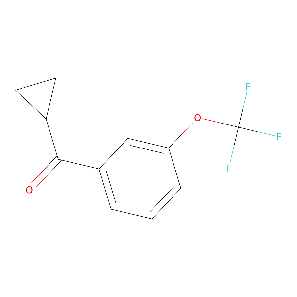Cyclopropyl(3-(trifluoromethoxy)phenyl)methanone molecular structure, CAS 1341065-96-0