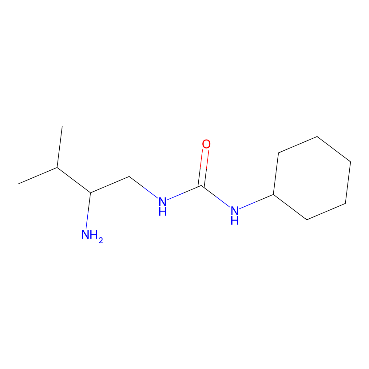 1-(2-Amino-3-methylbutyl)-3-cyclohexylurea molecular structure, CAS 1341066-72-5