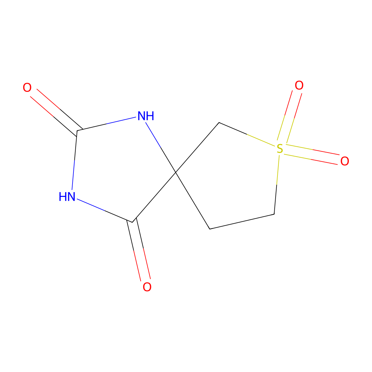 7Lambda6-thia-1,3-diazaspiro[4.4]nonane-2,4,7,7-tetrone molecular structure, CAS 1341069-95-1