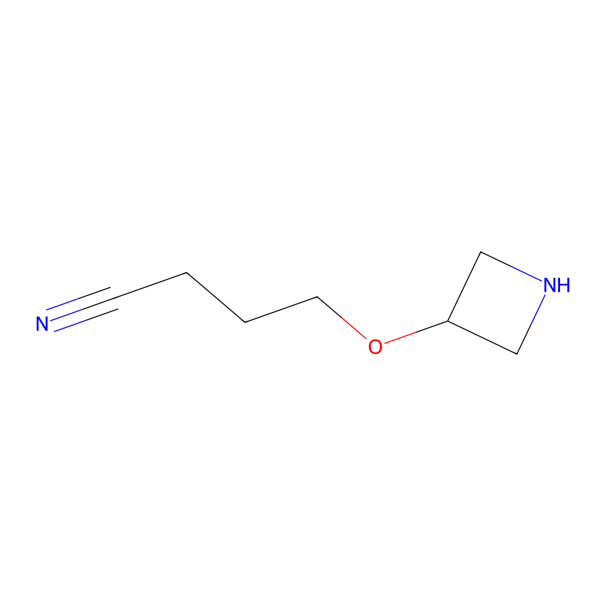 4-(Azetidin-3-yloxy)butanenitrile molecular structure, CAS 1341070-67-4