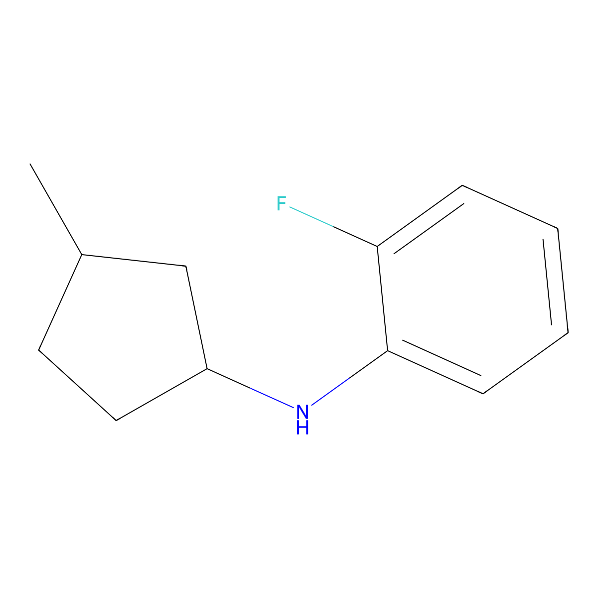 2-fluoro-N-(3-methylcyclopentyl)aniline molecular structure, CAS 1341073-81-1