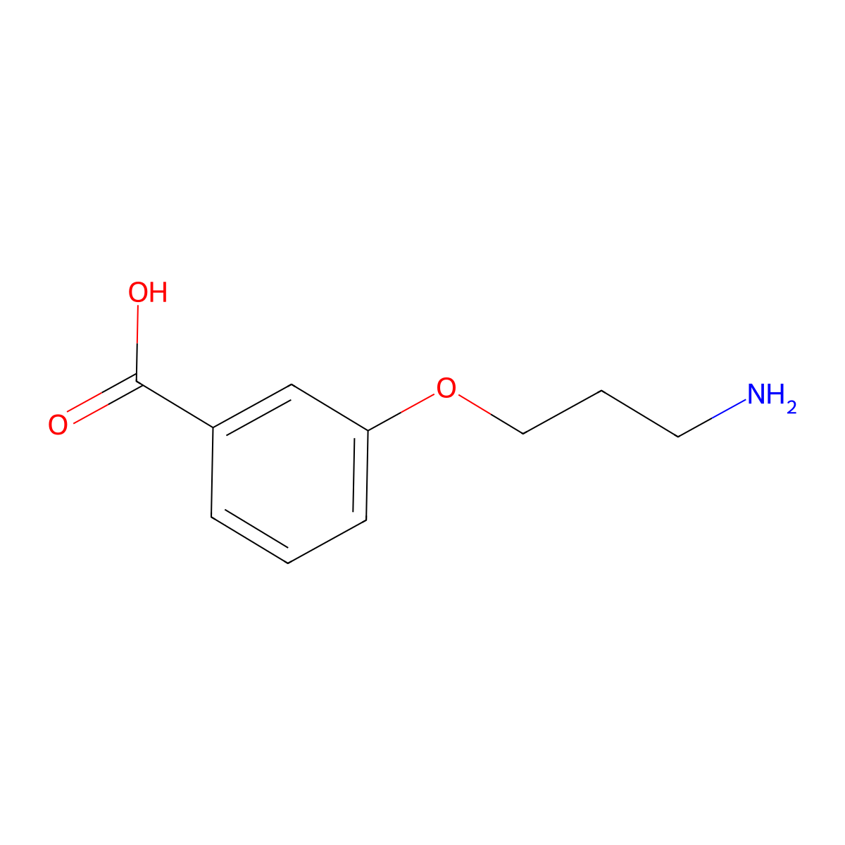 3-(3-Aminopropoxy)benzoic acid molecular structure, CAS 1341074-73-4