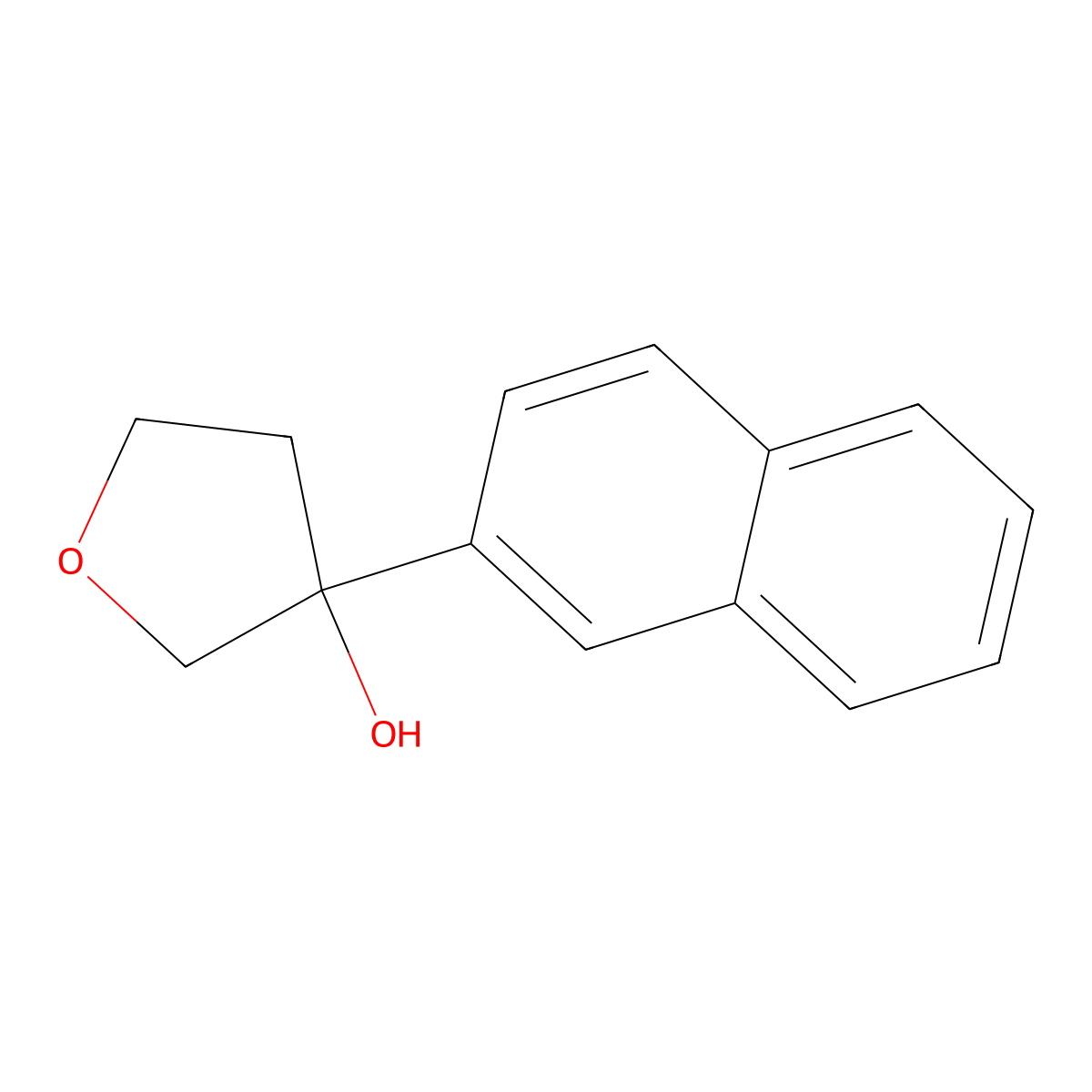 Tetrahydro-3-(2-naphthalenyl)-3-furanol molecular structure, CAS 1341077-20-0