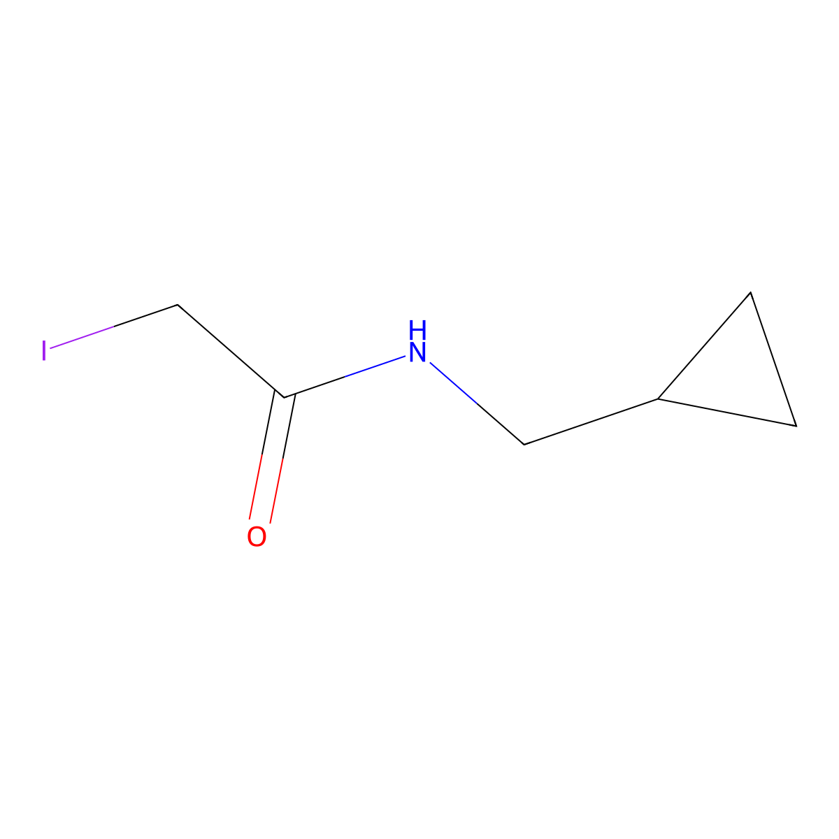 N-(cyclopropylmethyl)-2-iodoacetamide molecular structure, CAS 1341080-48-5
