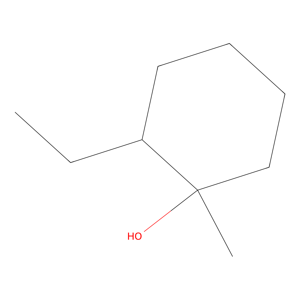2-Ethyl-1-methylcyclohexan-1-ol molecular structure, CAS 1341081-61-5